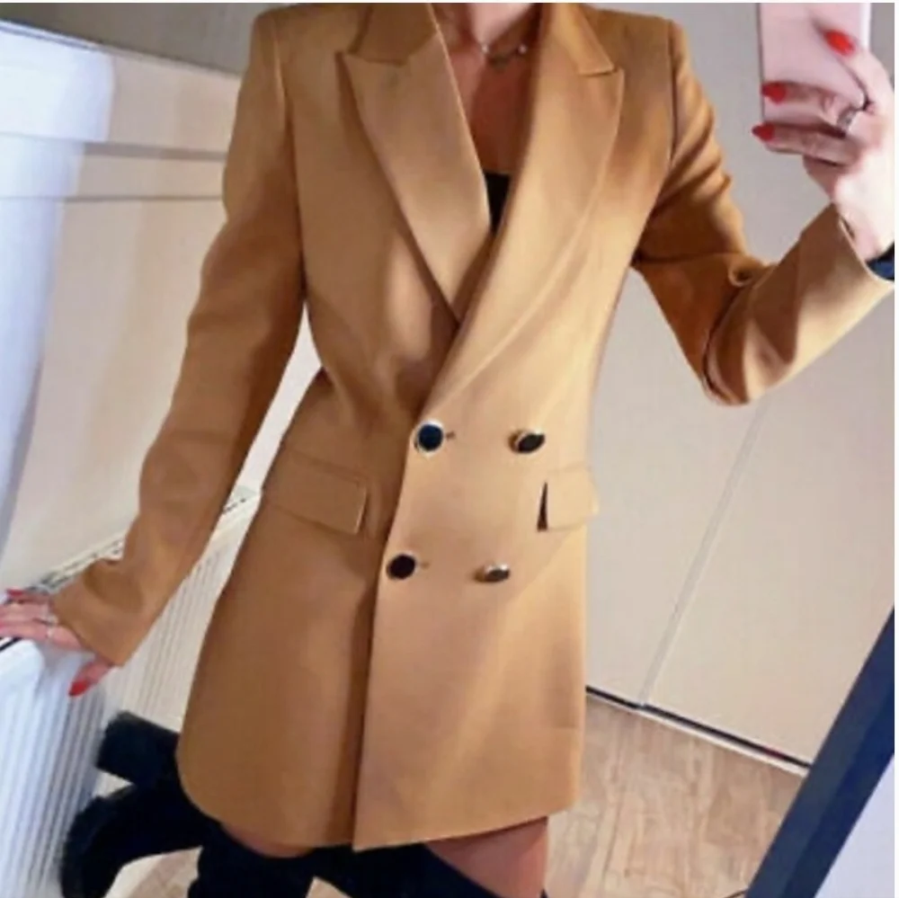 Zara double breasted long blazer size S - Picture 12 of 16